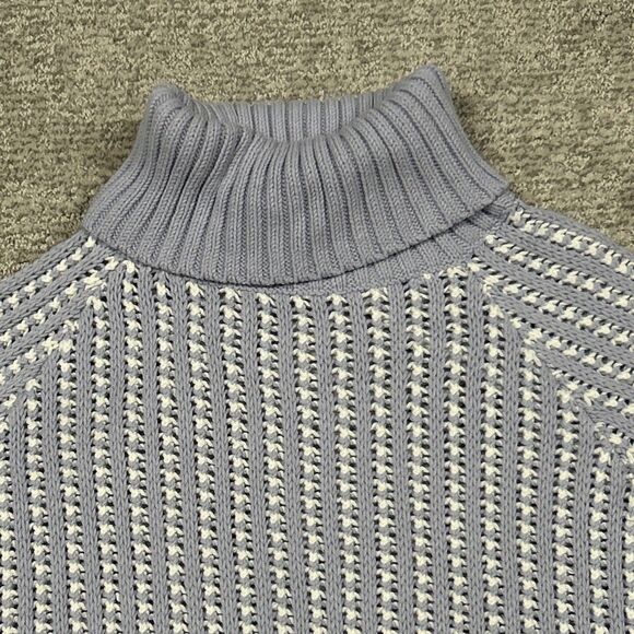 Haven Well Within Sweater Womens Large Open Knit Chunky Turtleneck Lavender New - Picture 3 of 9